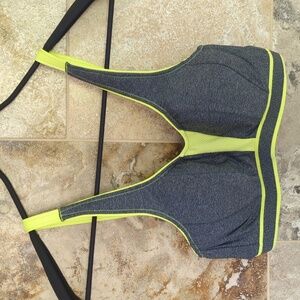 34B Prima Donna Sport Gray Sports Bra Active Athletic Athleisure Neon